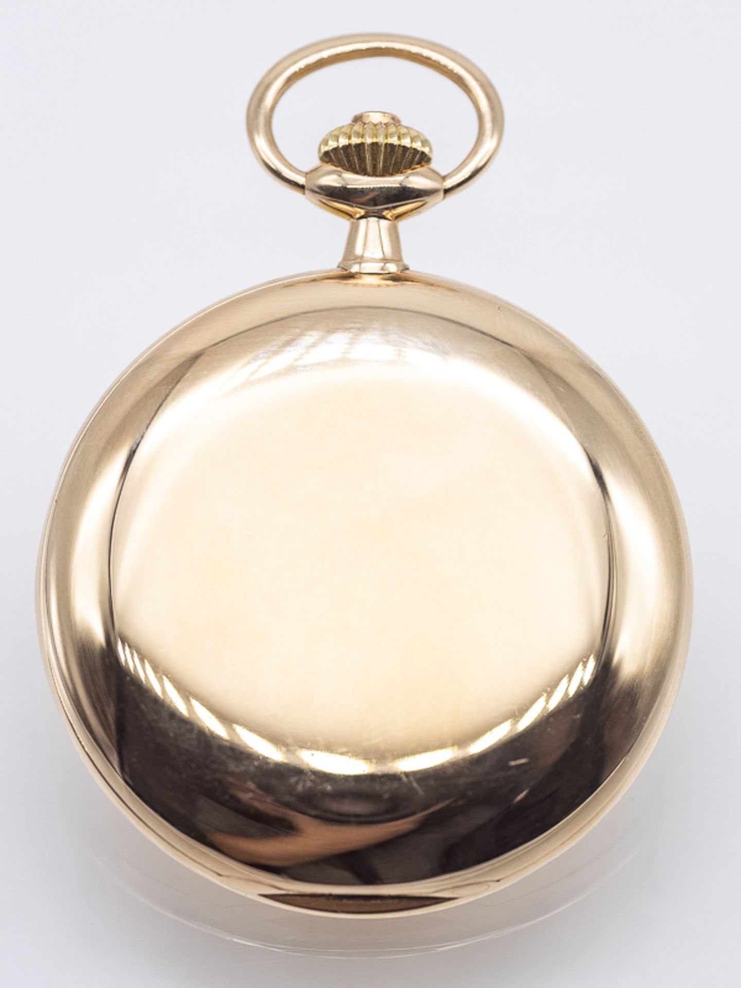 Goldene Savonnette, bezeichnet Glashütte, Lange & Söhne, No. 71299, um 1900. 585/- Roségold. - Bild 7 aus 8