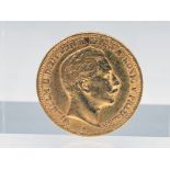 Goldmünze "20 Mark", Deutsches Kaiserreich/Preußen "Wilhelm II.", 1894. 900/Feingold, ca. 7,9 g;