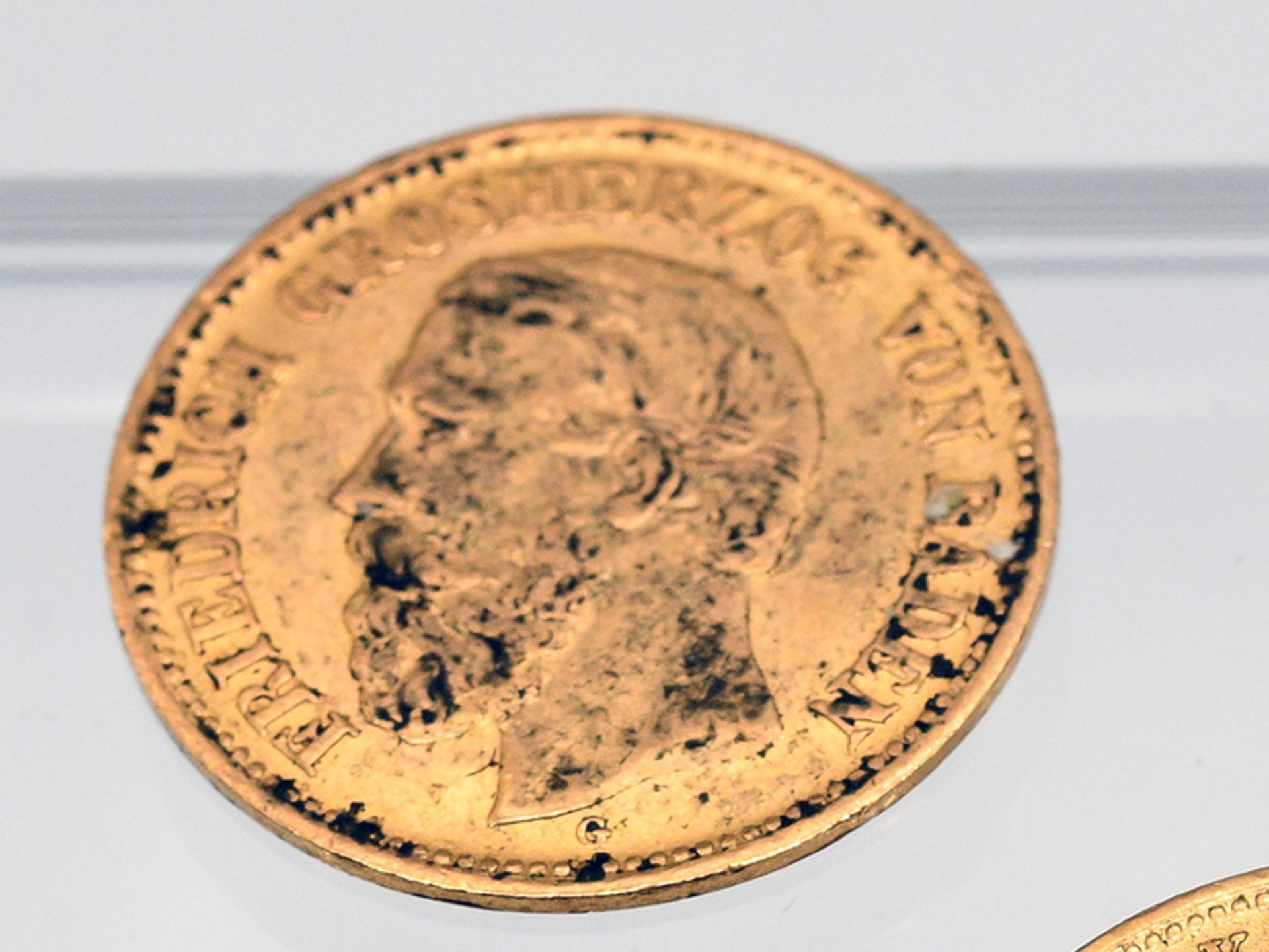 10 Goldmünzen "5 Mark", Deutsches Kaiserreich/Preußen, Sachsen, Bayern, Württemberg, Baden, Hamburg, - Bild 5 aus 8