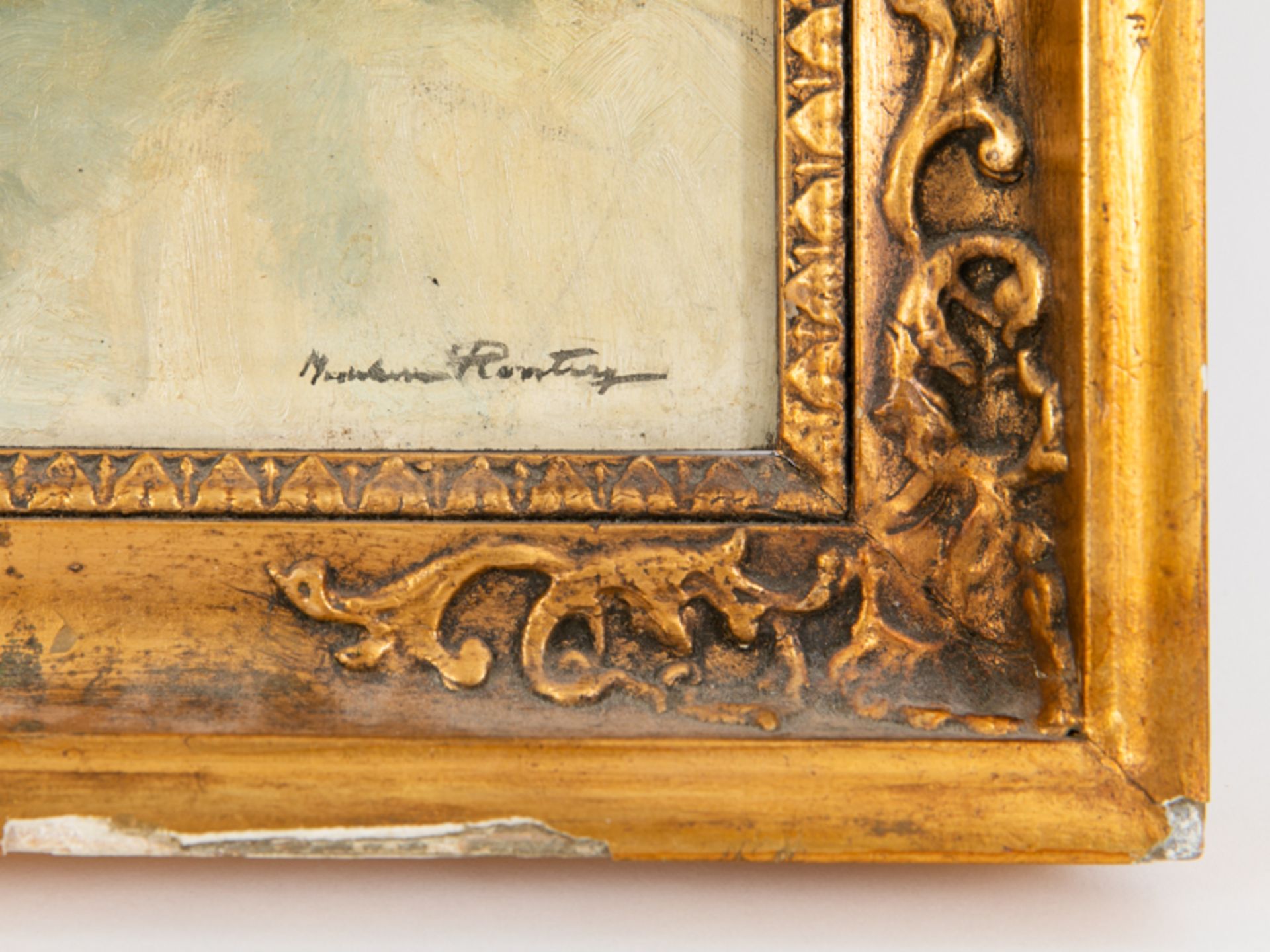 Künstler um 1900/1920. Öl auf Holz; "Dreiviertelportrait zweier junger Damen beim Lesen eines - Image 3 of 4