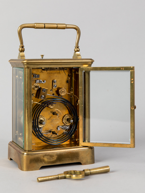 "Breguet"-Reiseuhr mit Wecker u. Stundenrepetition, Frankreich, um 1900. - Image 4 of 4