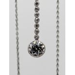 Art Deco- Collier mit Altschliff-Diamanten, zus. ca. 1,05 ct, 1925-1935.