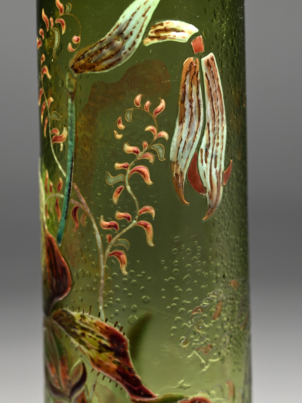 Art-nouveau-Stangenvase mit Orchideendekor, Emile Gallé (1846 - 1904), Meisenthal, um 1892. - Image 8 of 11