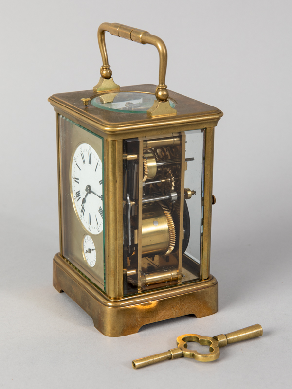 "Breguet"-Reiseuhr mit Wecker u. Stundenrepetition, Frankreich, um 1900. - Image 3 of 4