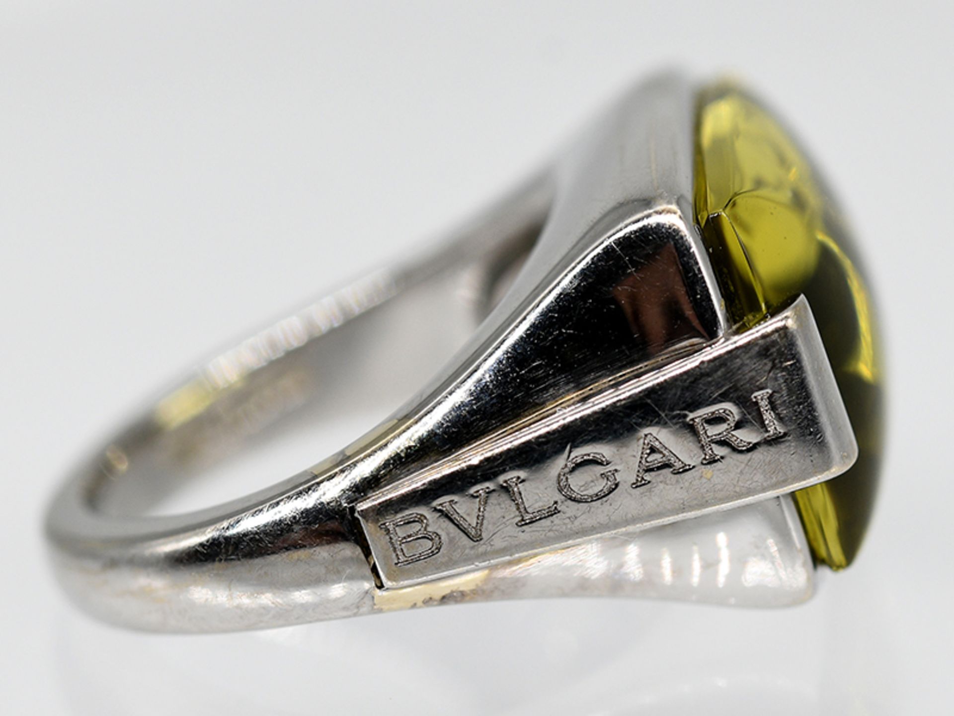 Ring Lemon Topas ca. 5 ct, BVLGARI, Italien 21. Jh. - Bild 2 aus 3