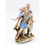 Porzellanfigurengruppe "Aeneas rettet Anchises u. Ascanius", Meissen, 2. Hälfte 19. Jh. (restauriert