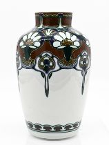 Jugendstil-Vase, Dekor: Samuel Schellink; Rozenburg (Juliana-Aardewark), Den Haag/Niederlande, 1909/