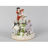 Porzellanfigurengruppe "Allegorie der Liebe", Meissener Modell nach M.V. Acier, Frankenthaler Marke,