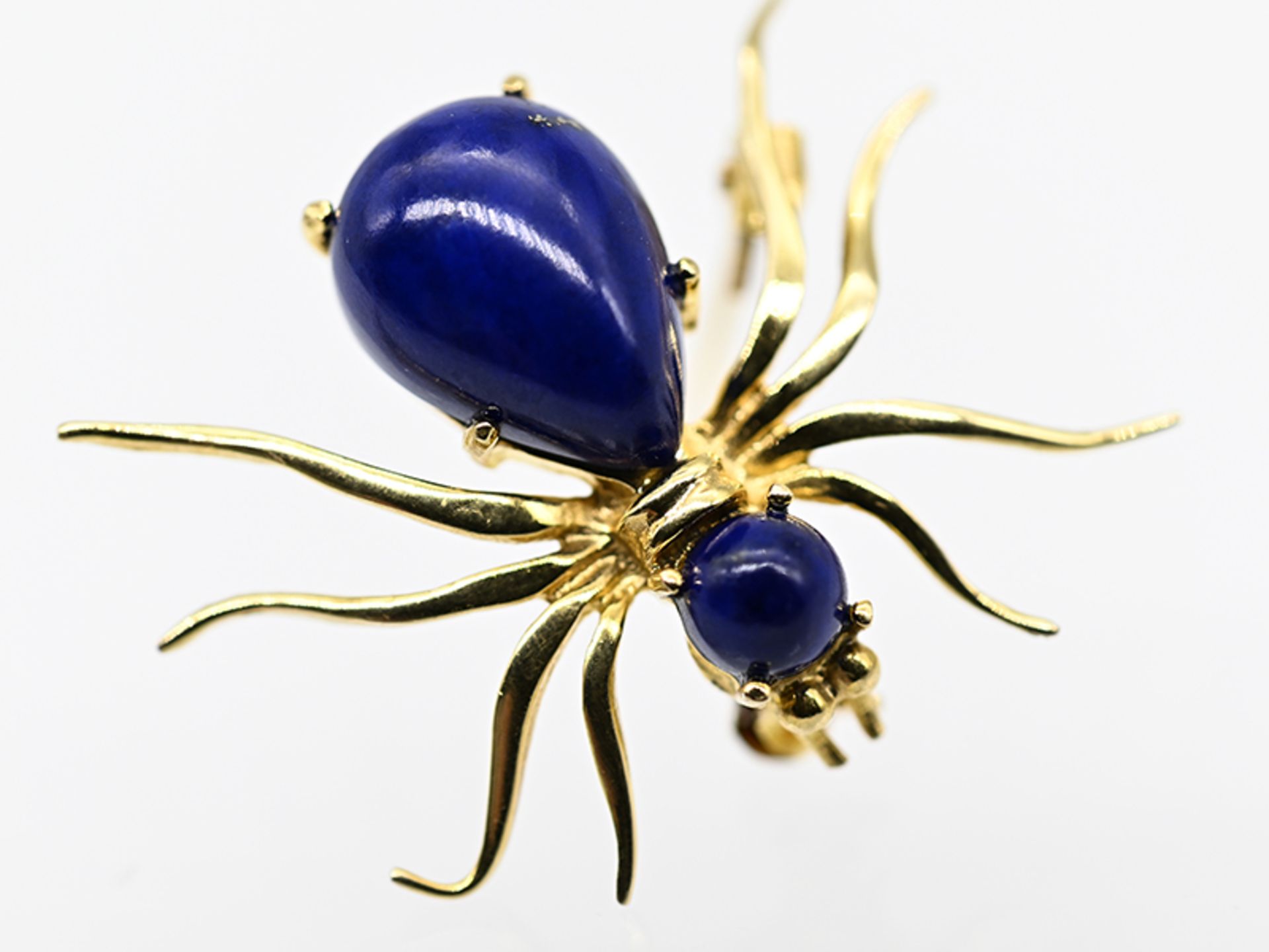 Insekten-Brosche mit Lapislazuli, 90- er Jahre. - Image 2 of 5