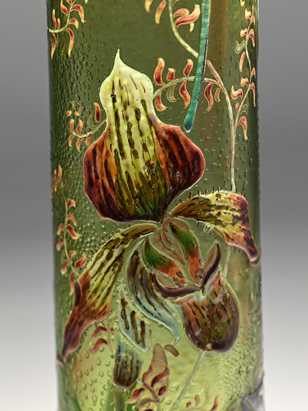 Art-nouveau-Stangenvase mit Orchideendekor, Emile Gallé (1846 - 1904), Meisenthal, um 1892. - Image 2 of 11