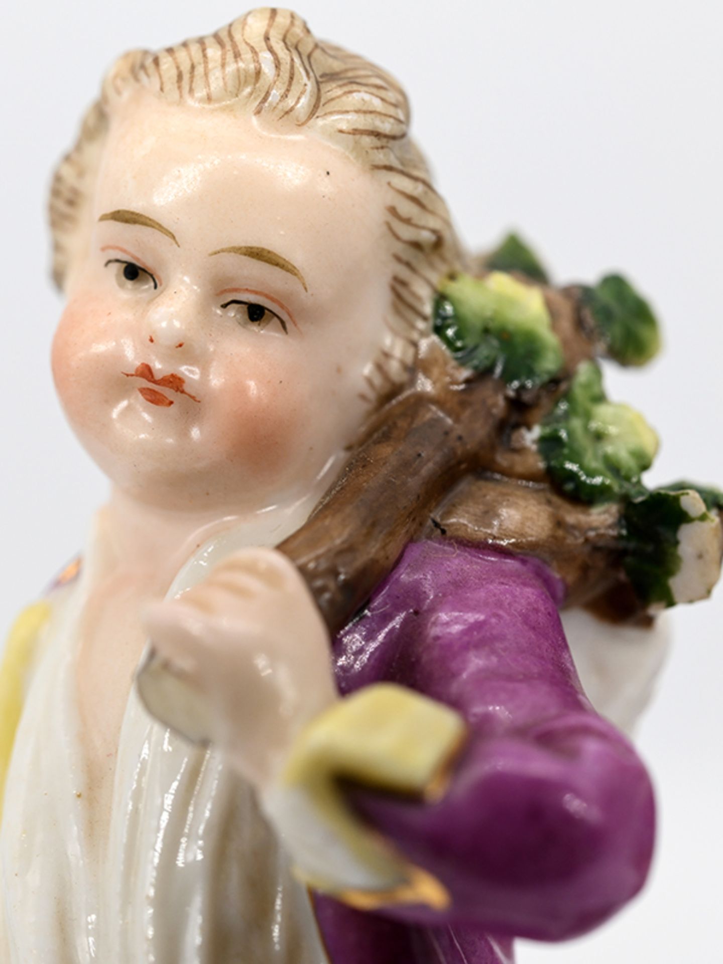 Paar Porzellanfiguren "Gärtnerkinder", Sitzendorf, 2. Hälfte 19. Jh. - Image 7 of 7