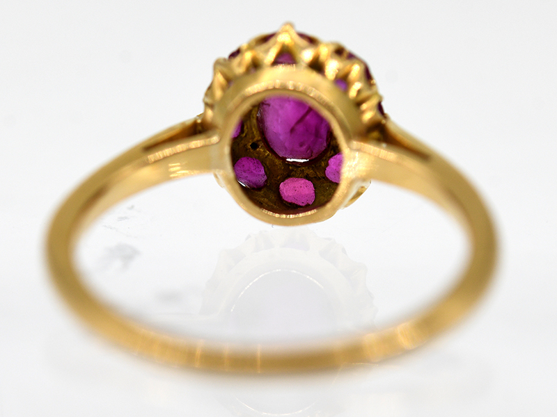 Ring mit Rubinen, indische Goldschmiedearbeit, 20. Jh. - Image 3 of 3