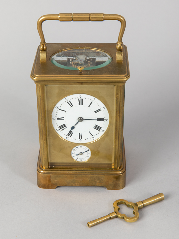 "Breguet"-Reiseuhr mit Wecker u. Stundenrepetition, Frankreich, um 1900. - Image 2 of 4