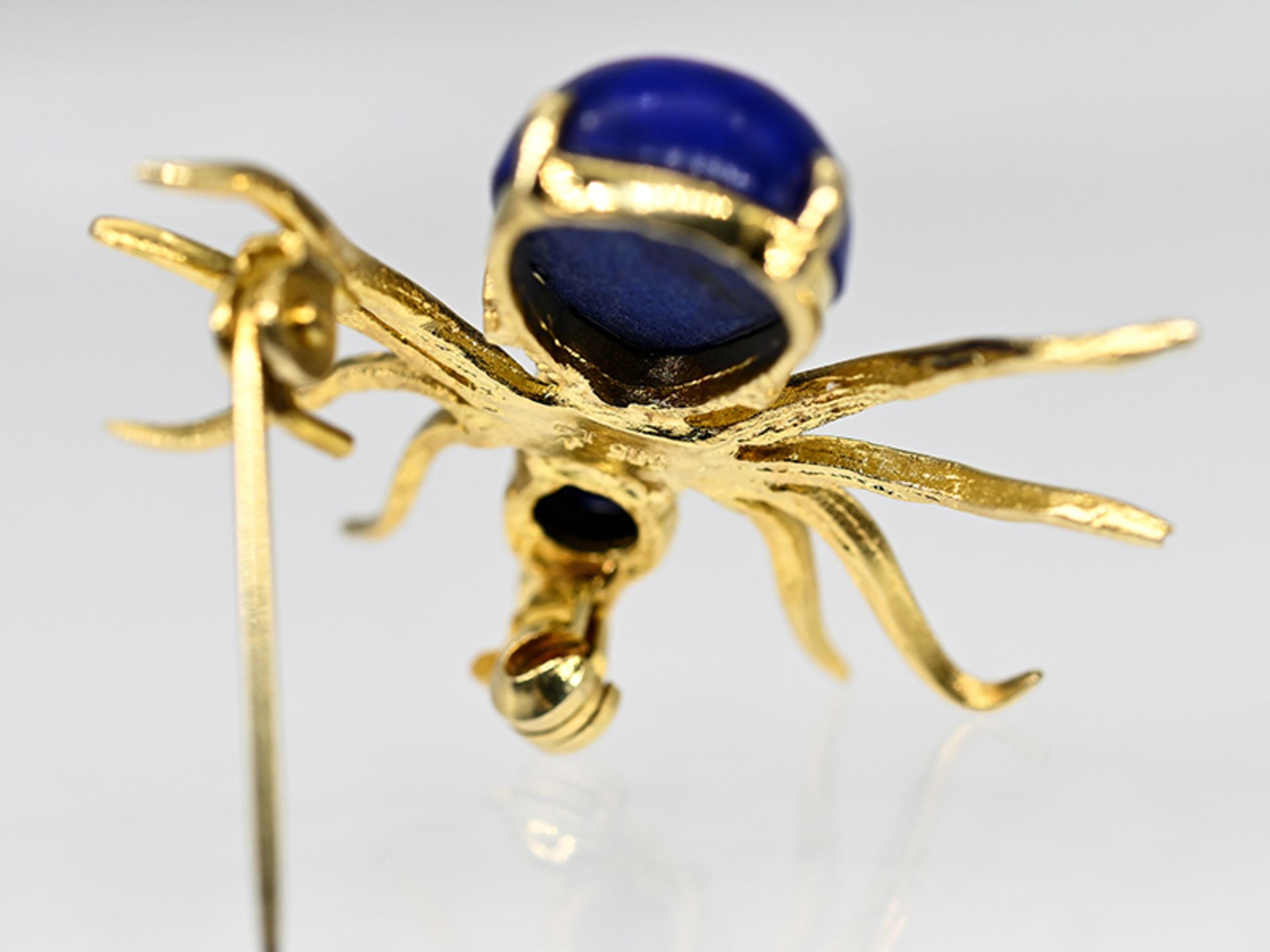 Insekten-Brosche mit Lapislazuli, 90- er Jahre. - Bild 5 aus 5