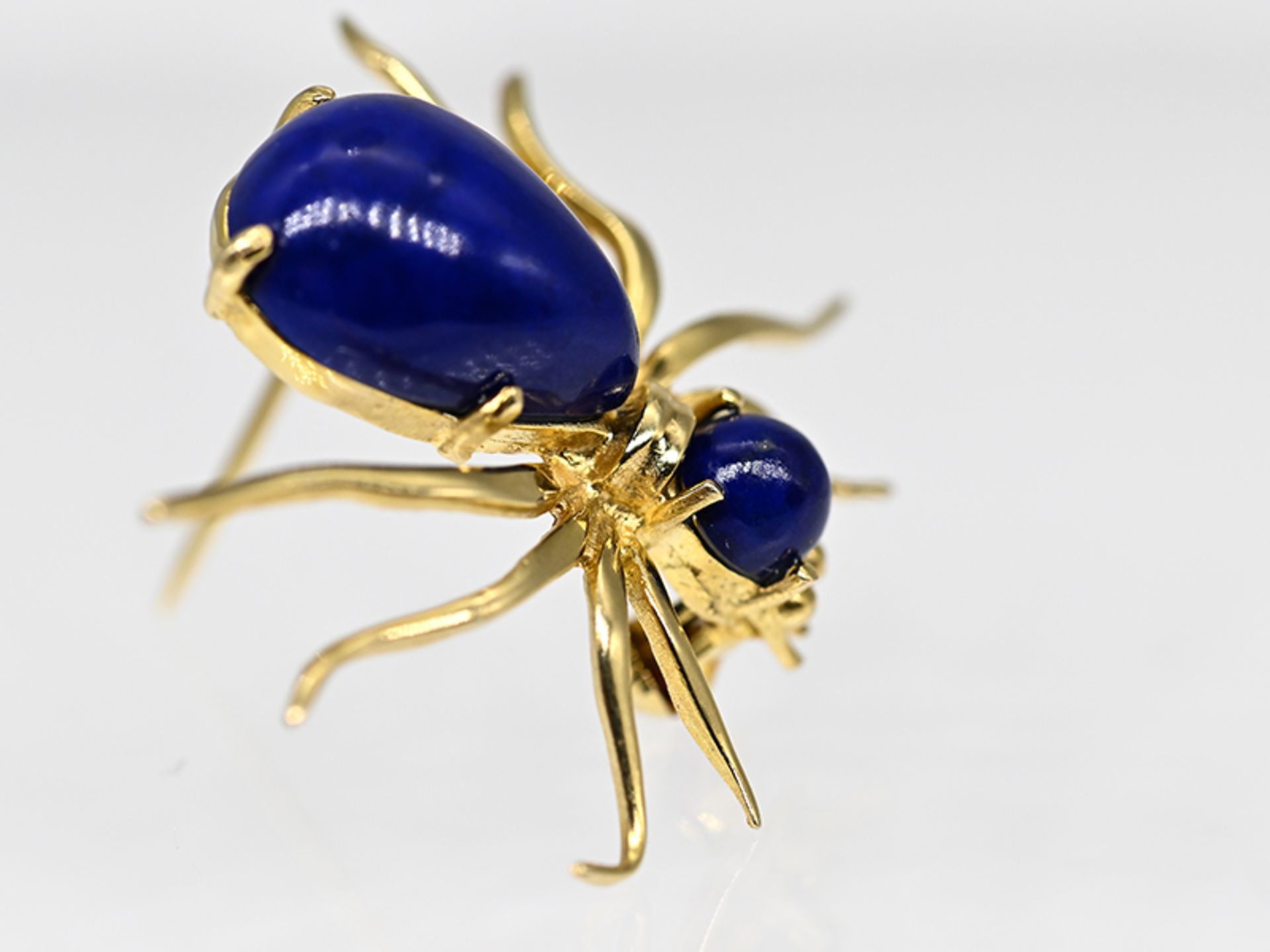 Insekten-Brosche mit Lapislazuli, 90- er Jahre. - Bild 3 aus 5