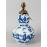 Vasen-Lampenfuß mit Blaumalerei, China, wohl Kangxi-Periode (1662-1722).