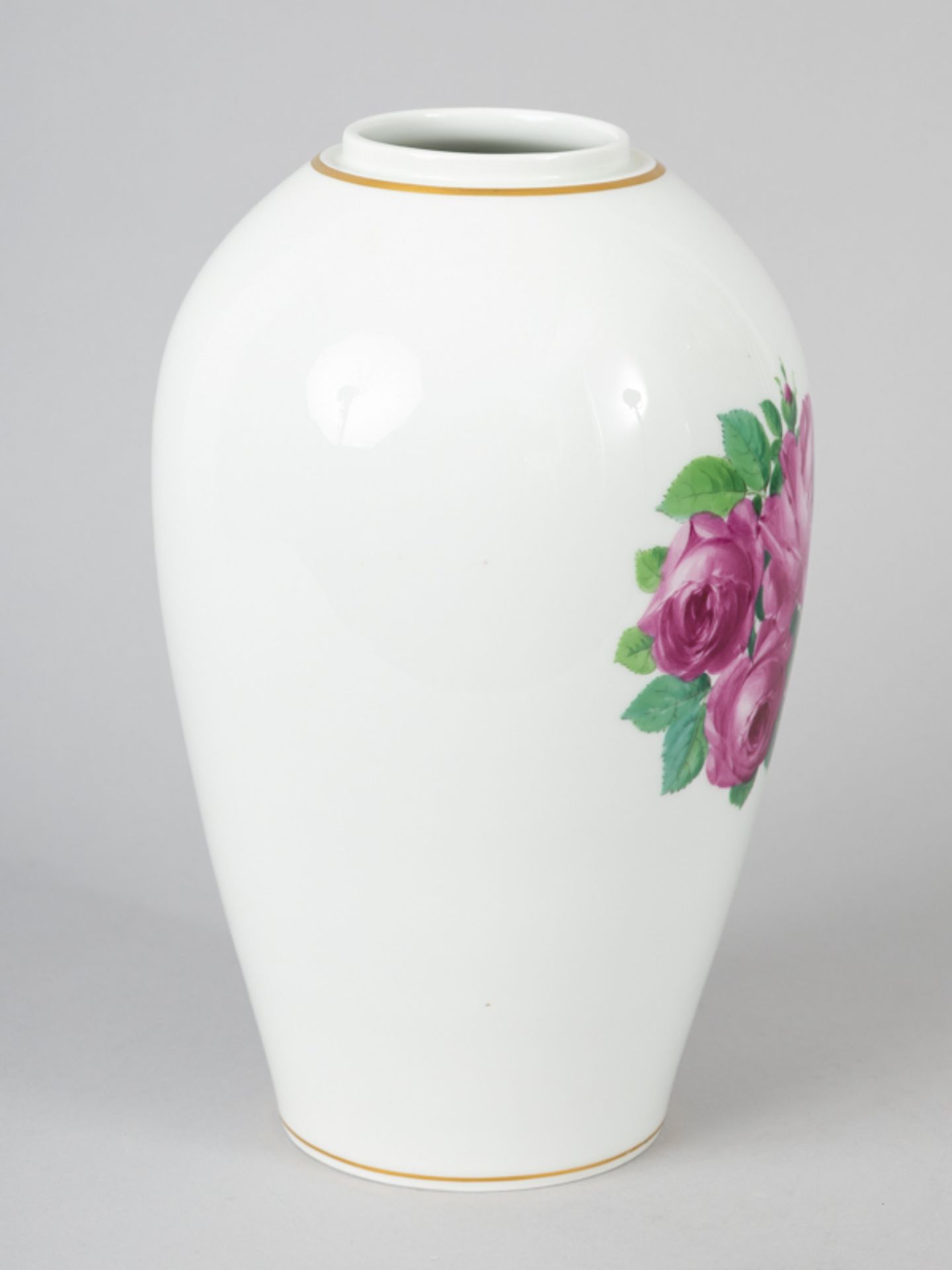 Deckelvase, Meissener Rose, Meissen, 19.Jh - Image 4 of 4