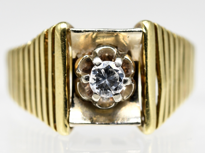 Ring mit Brillant ca. 0,18 ct, 60- er Jahre. - Image 2 of 5