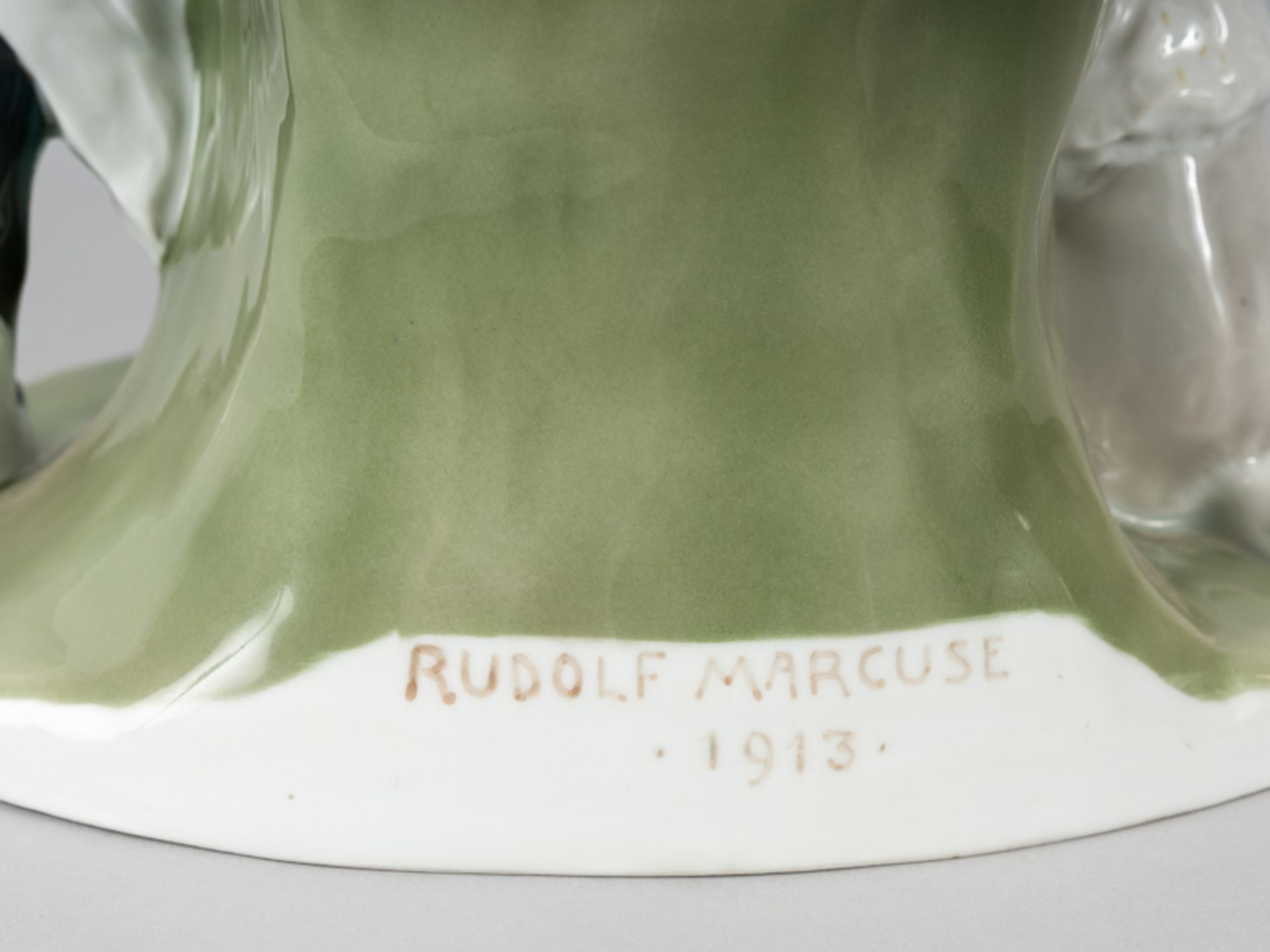 Jugendstil/Art-Déco - Figurenplastik "Duett", Entwurf Rudolf Marcuse 1913, Rosenthal. - Image 4 of 17