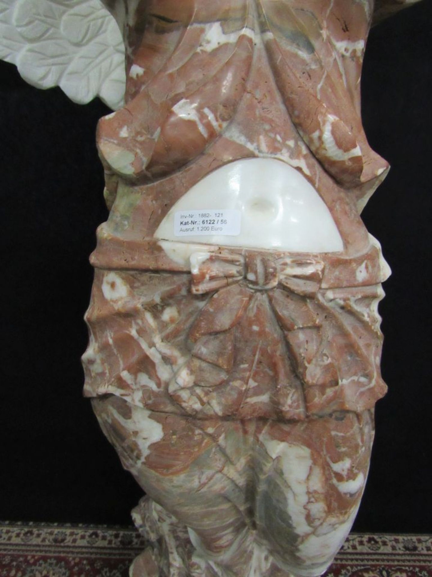 Statur geflügelte Dame Marmor - Bild 4 aus 14