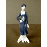 Porzellanfigur Frau in Art Deco