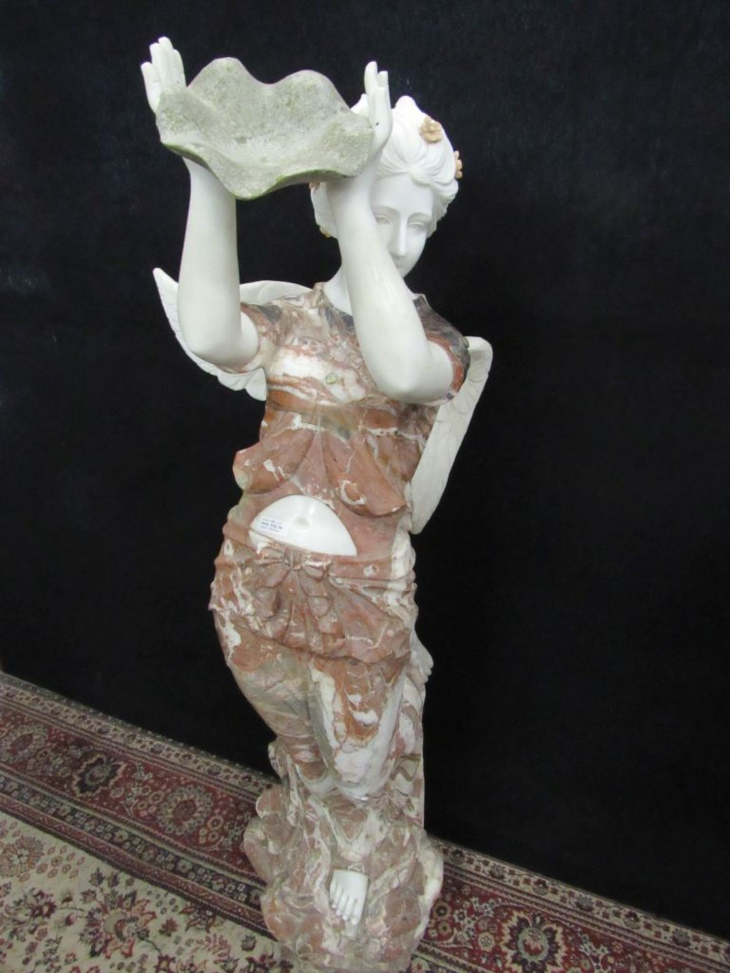 Statur geflügelte Dame Marmor - Bild 5 aus 14