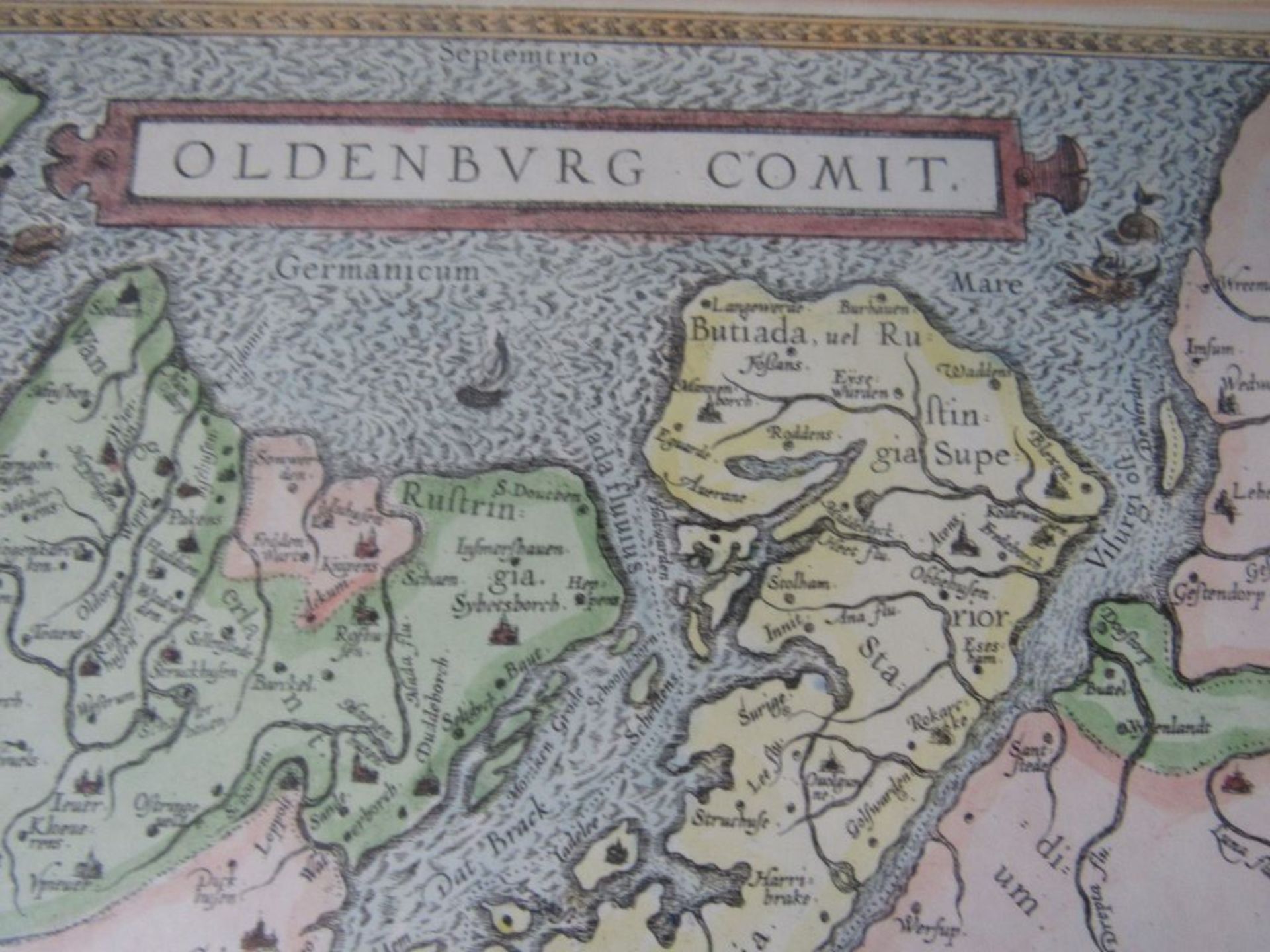 Landkarte gerahmt Oldenburg in schöner - Image 3 of 7