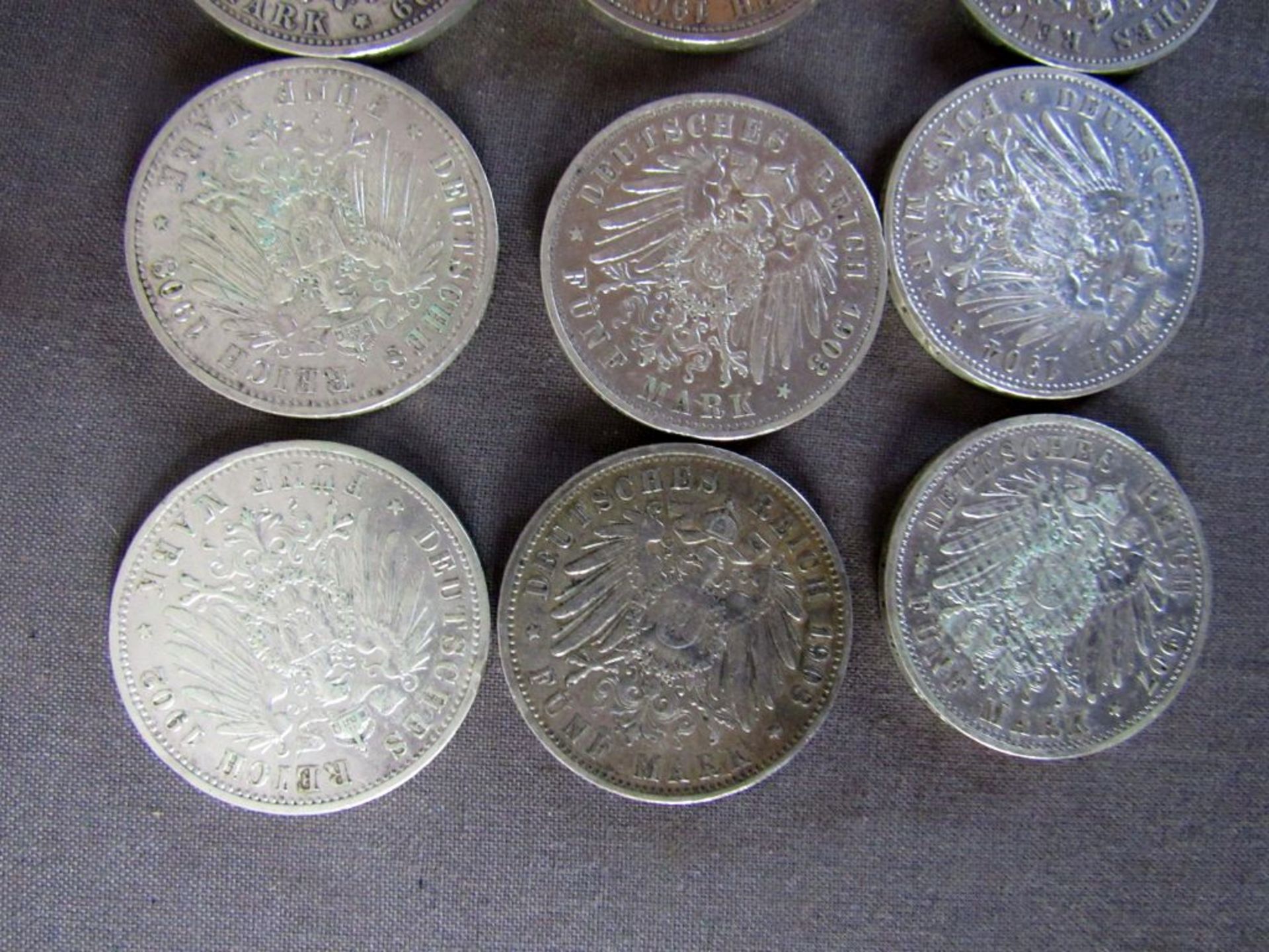 Münzen Konvolut Kaiserzeit 5 Mark - Image 6 of 7