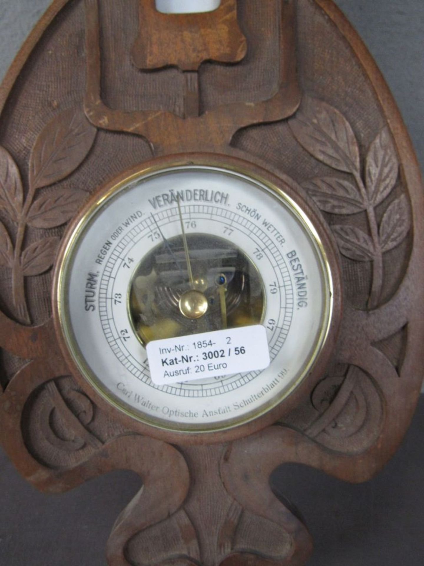 Barometer Jugendstil 57cm hoch - Bild 3 aus 6