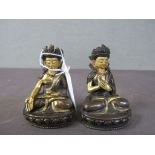 Zwei antike Bodhisattva Tibet Bronze