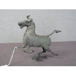 Pferdeskulptur wohl Bronze China