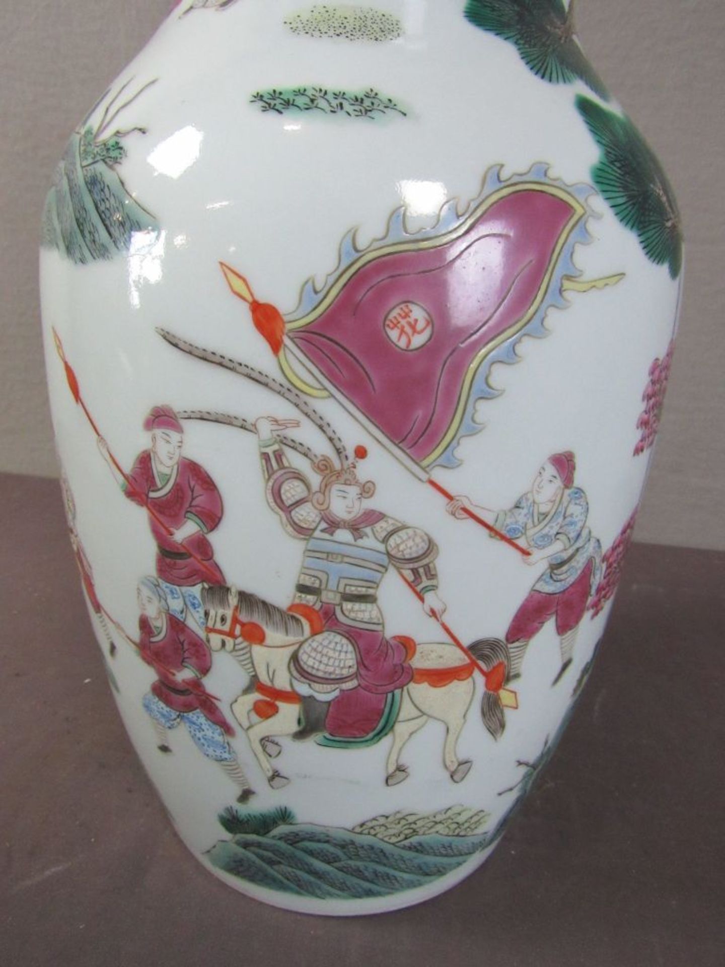 Antike große chinesische Vase mit - Bild 4 aus 5