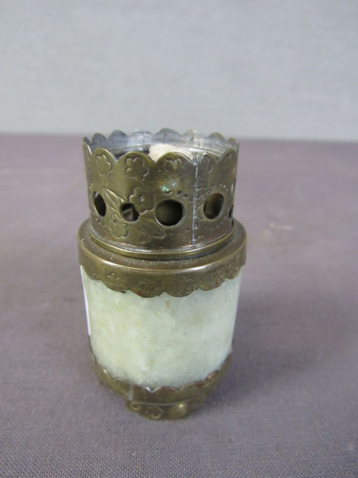 Kleine Opiumlampe Messing + Jade China