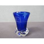 Antiker Andenkenbecher Vase Glas