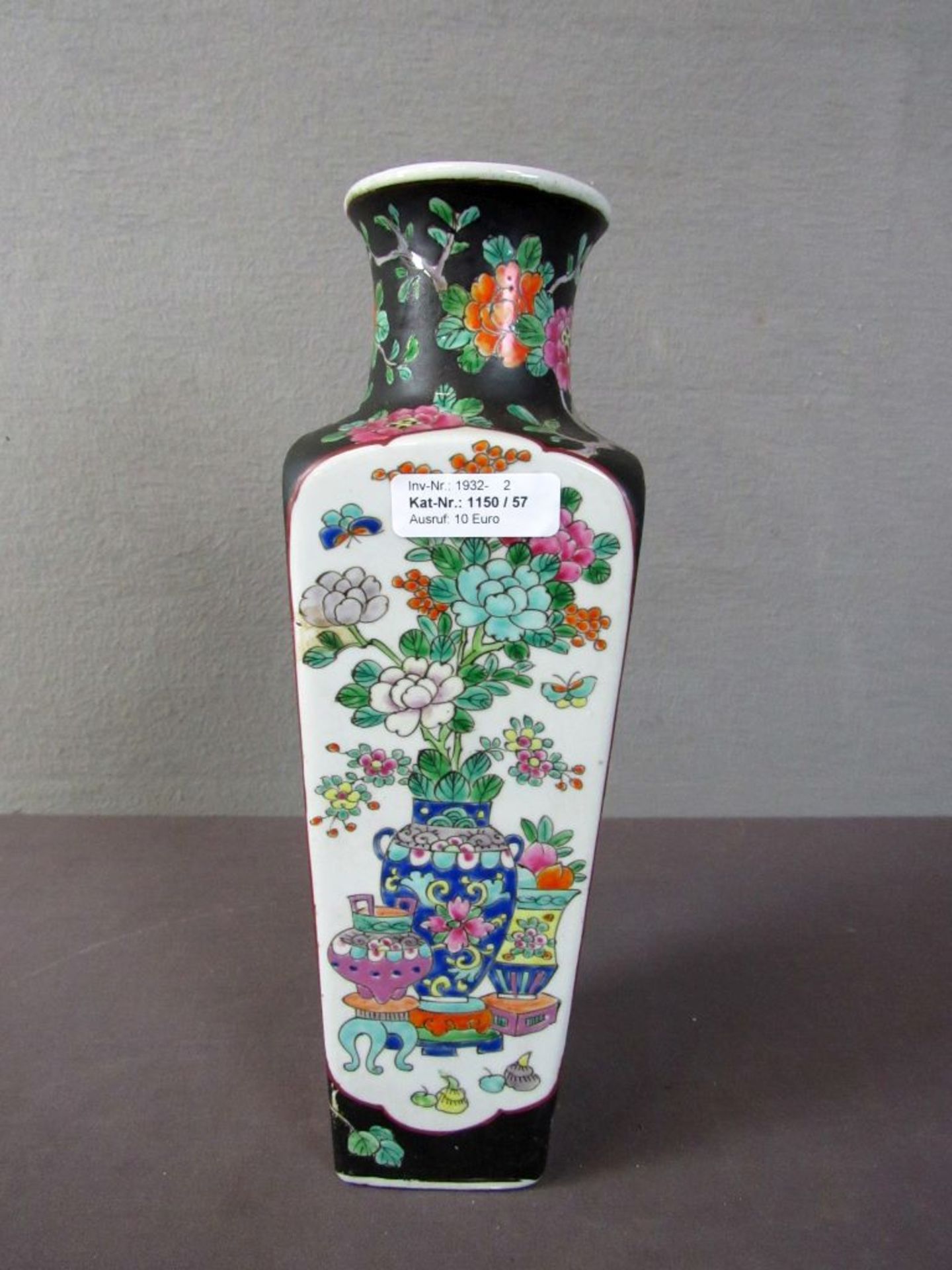 Vase China Schwarz Höhe