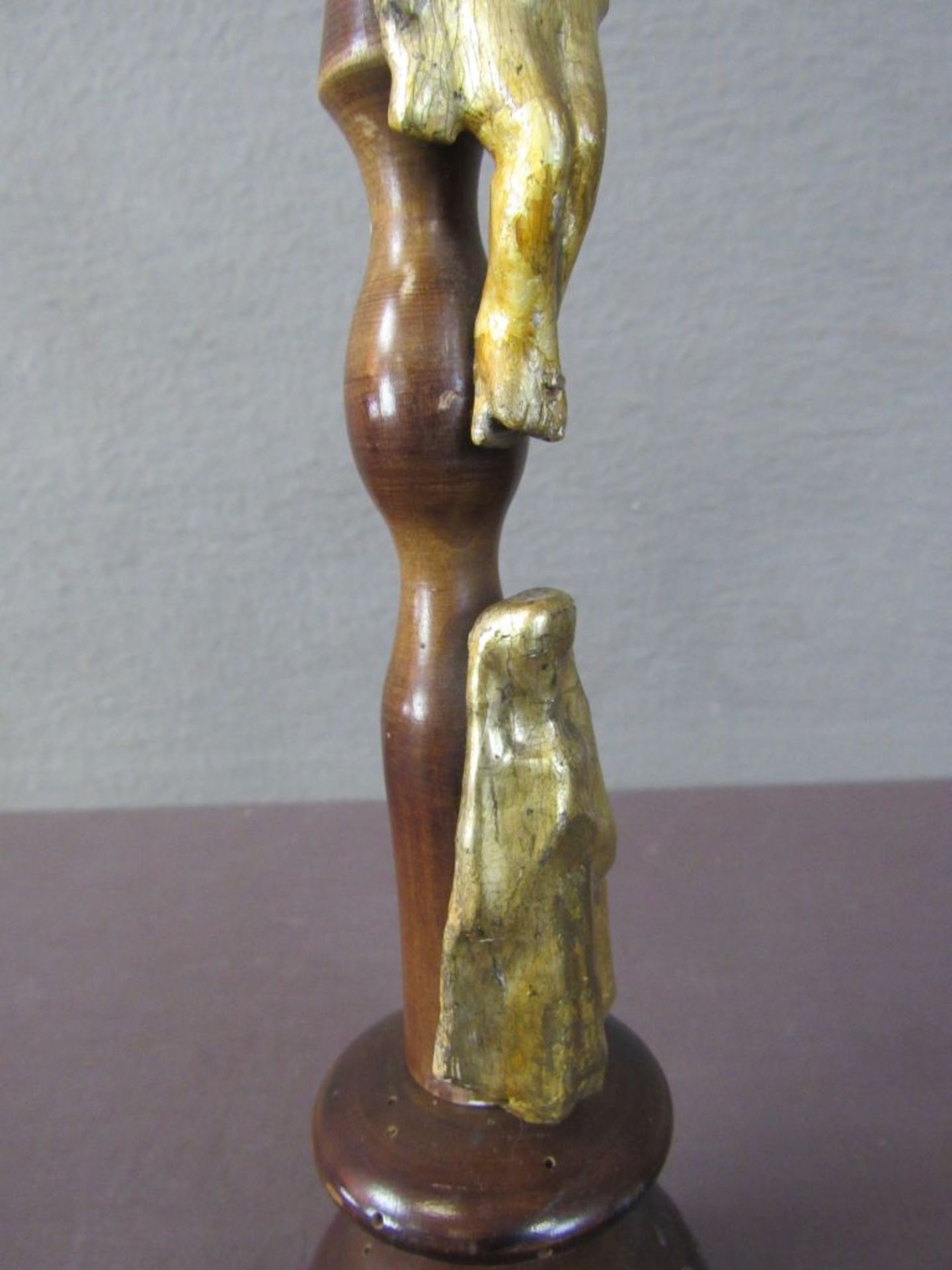 Antikes Kruzifix auf Sockel 36cm - Bild 5 aus 6