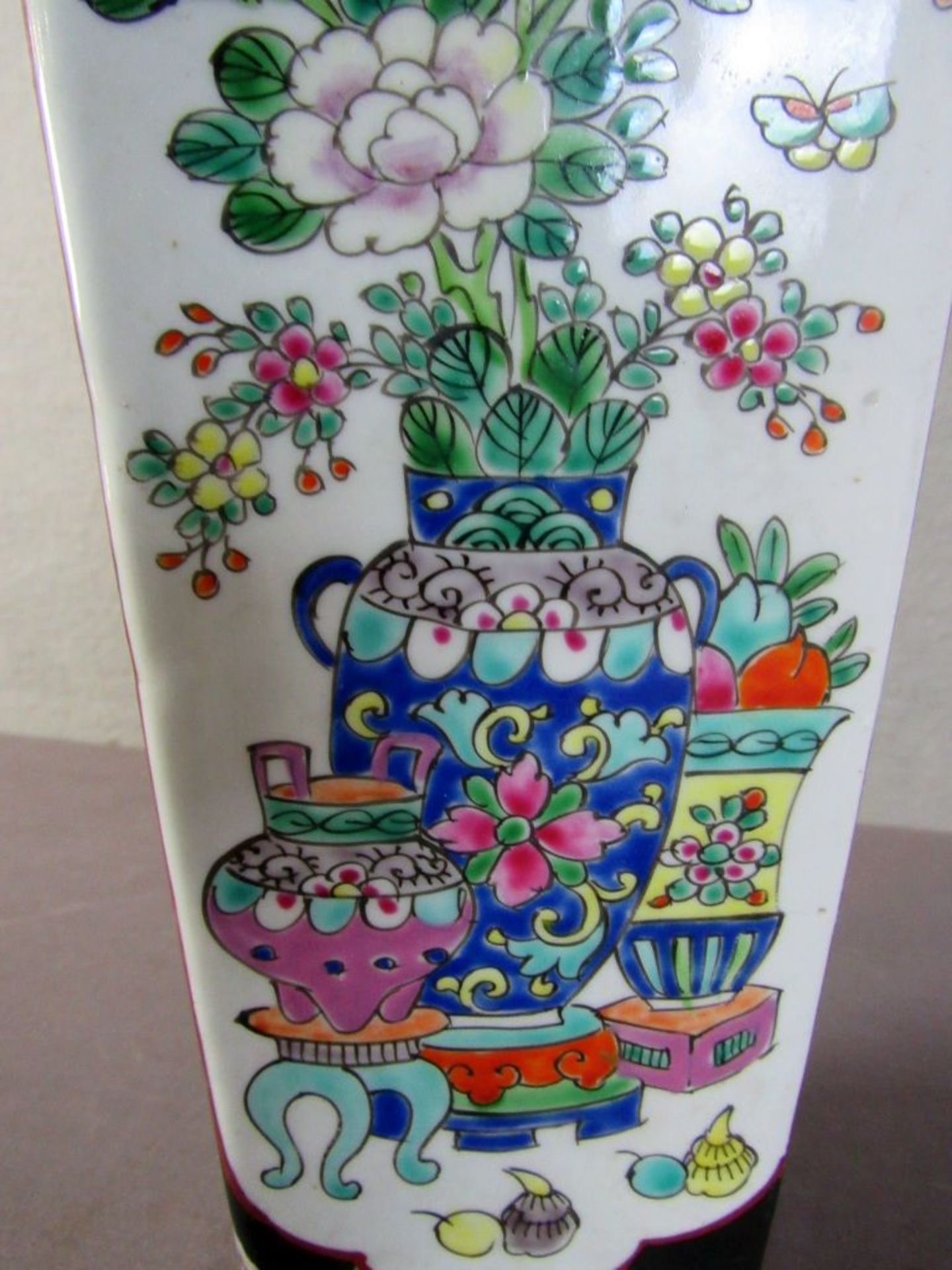 Vase China Schwarz Höhe - Bild 4 aus 5