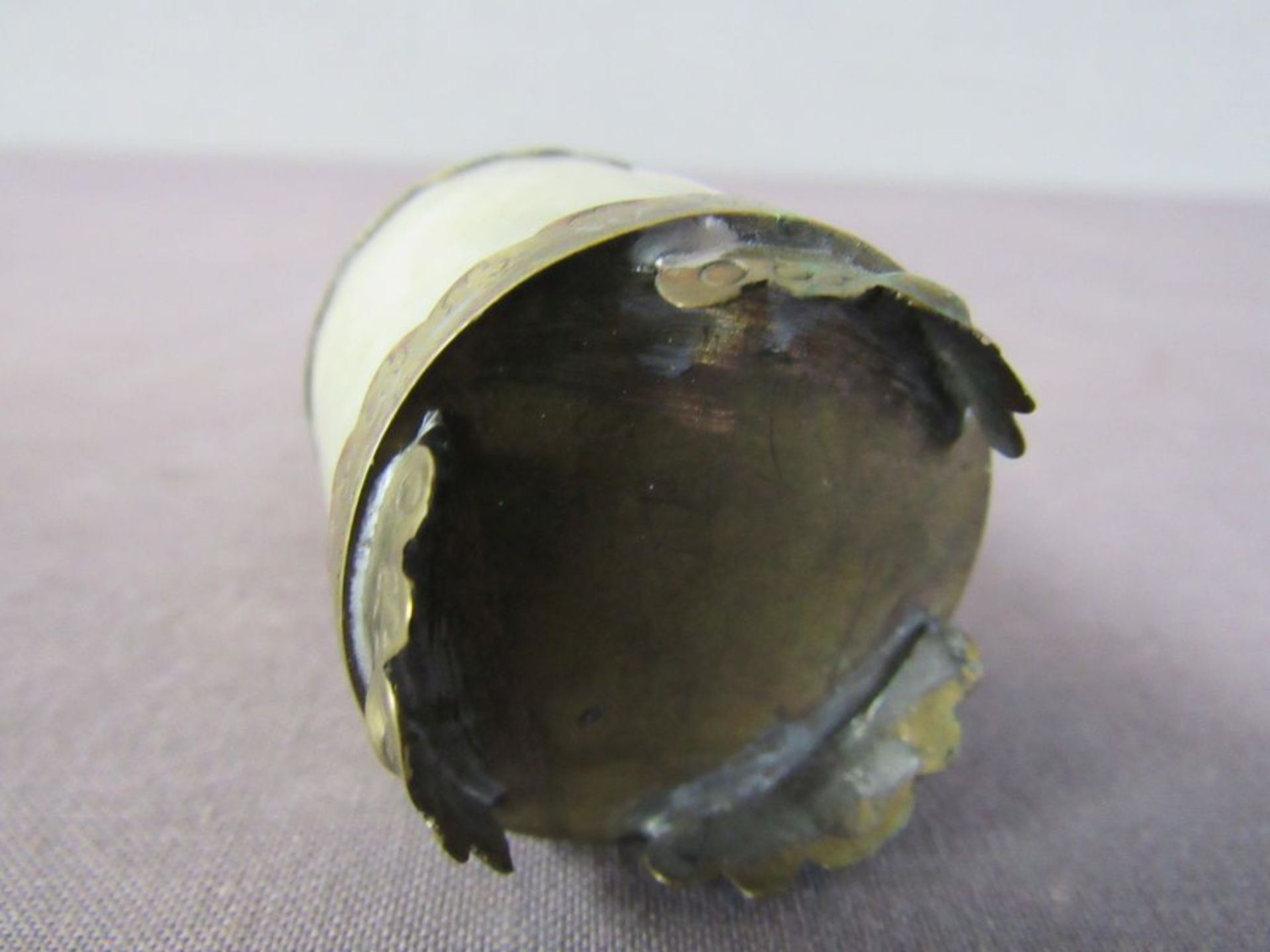Kleine Opiumlampe Messing + Jade China - Bild 4 aus 4