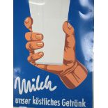 Werbeplakat Milch Blech ca. 60x80cm