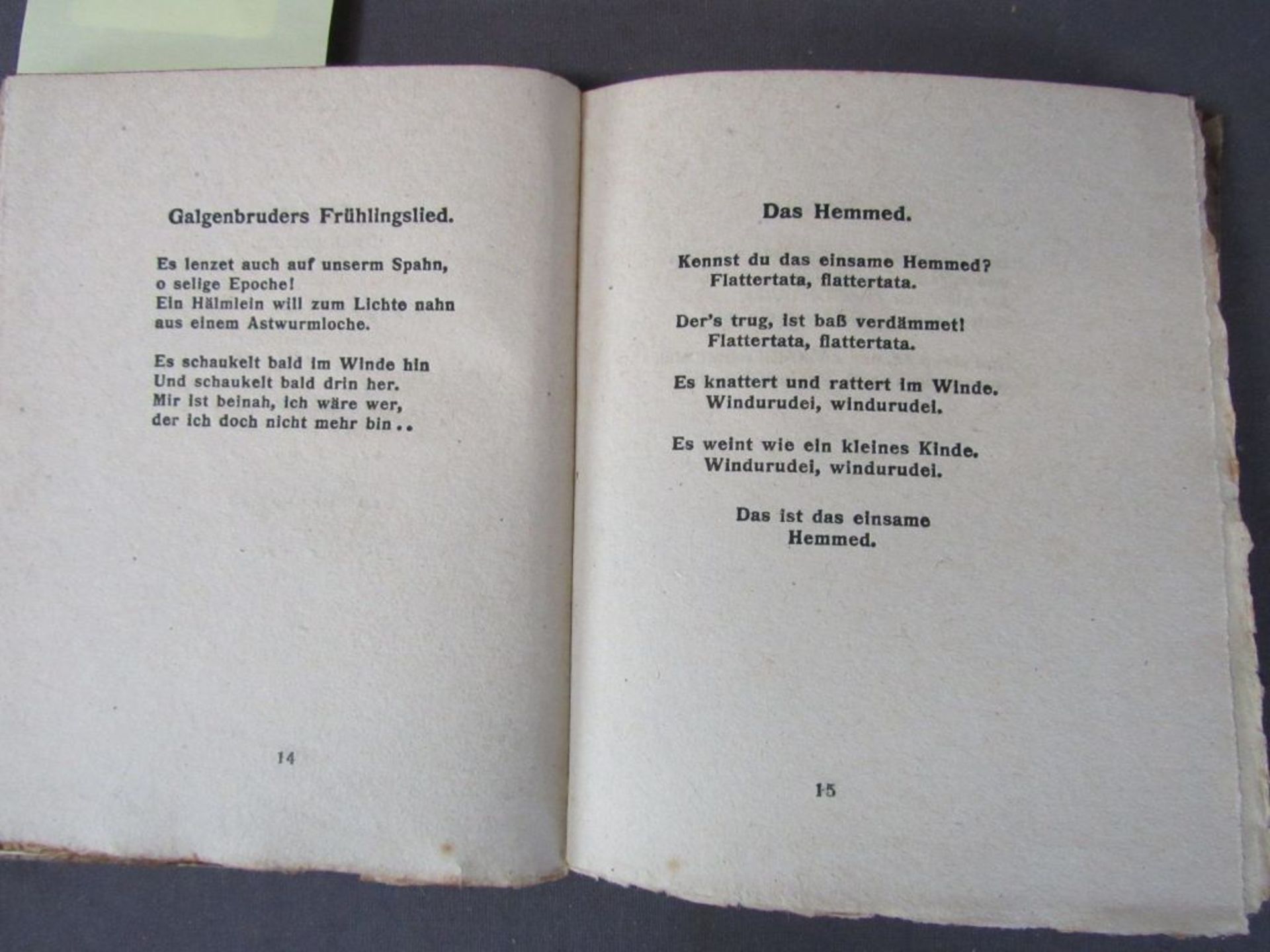 Altes Buch von 1918 Galgenlieder von - Bild 4 aus 6