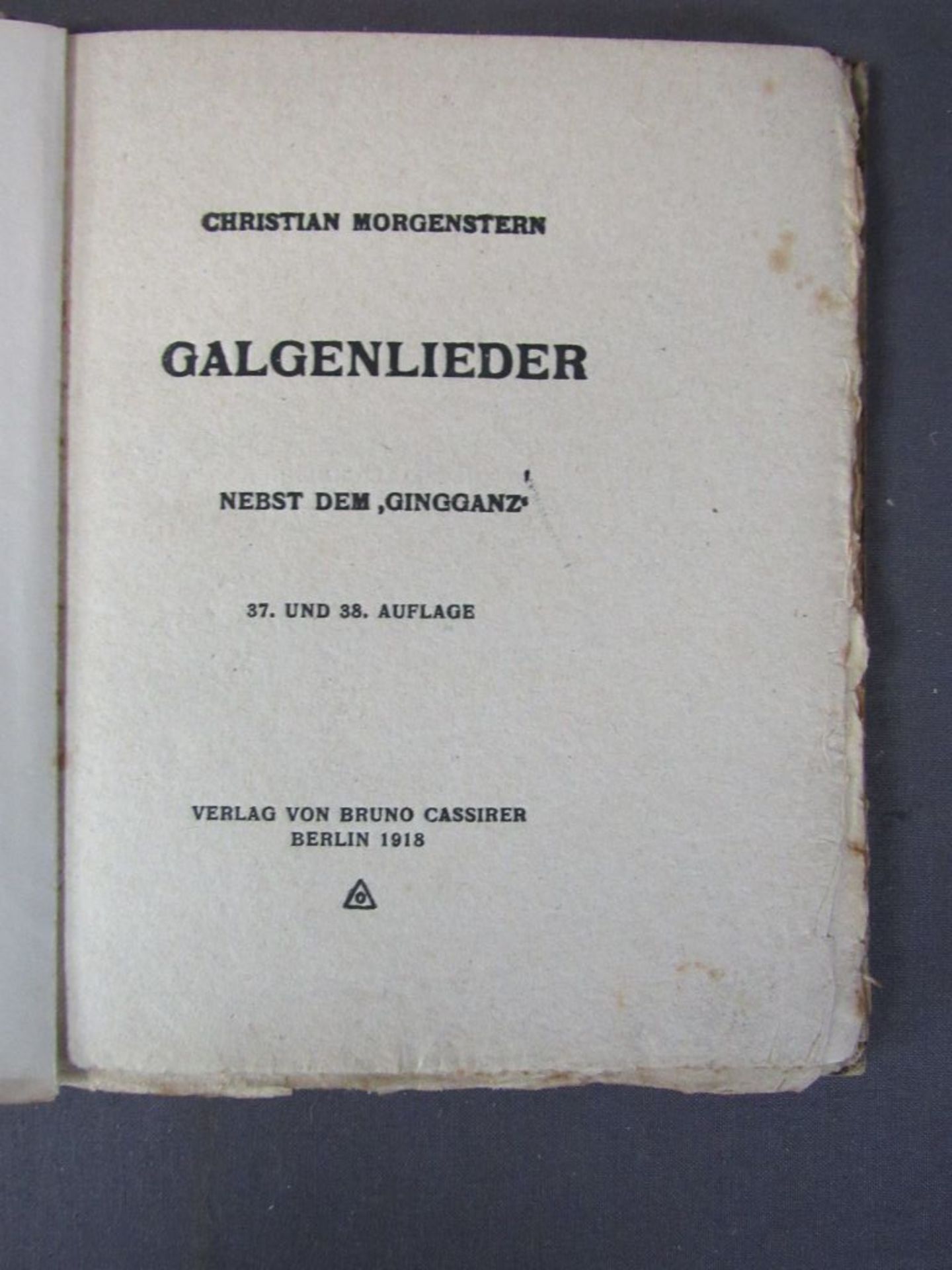 Altes Buch von 1918 Galgenlieder von - Bild 2 aus 6