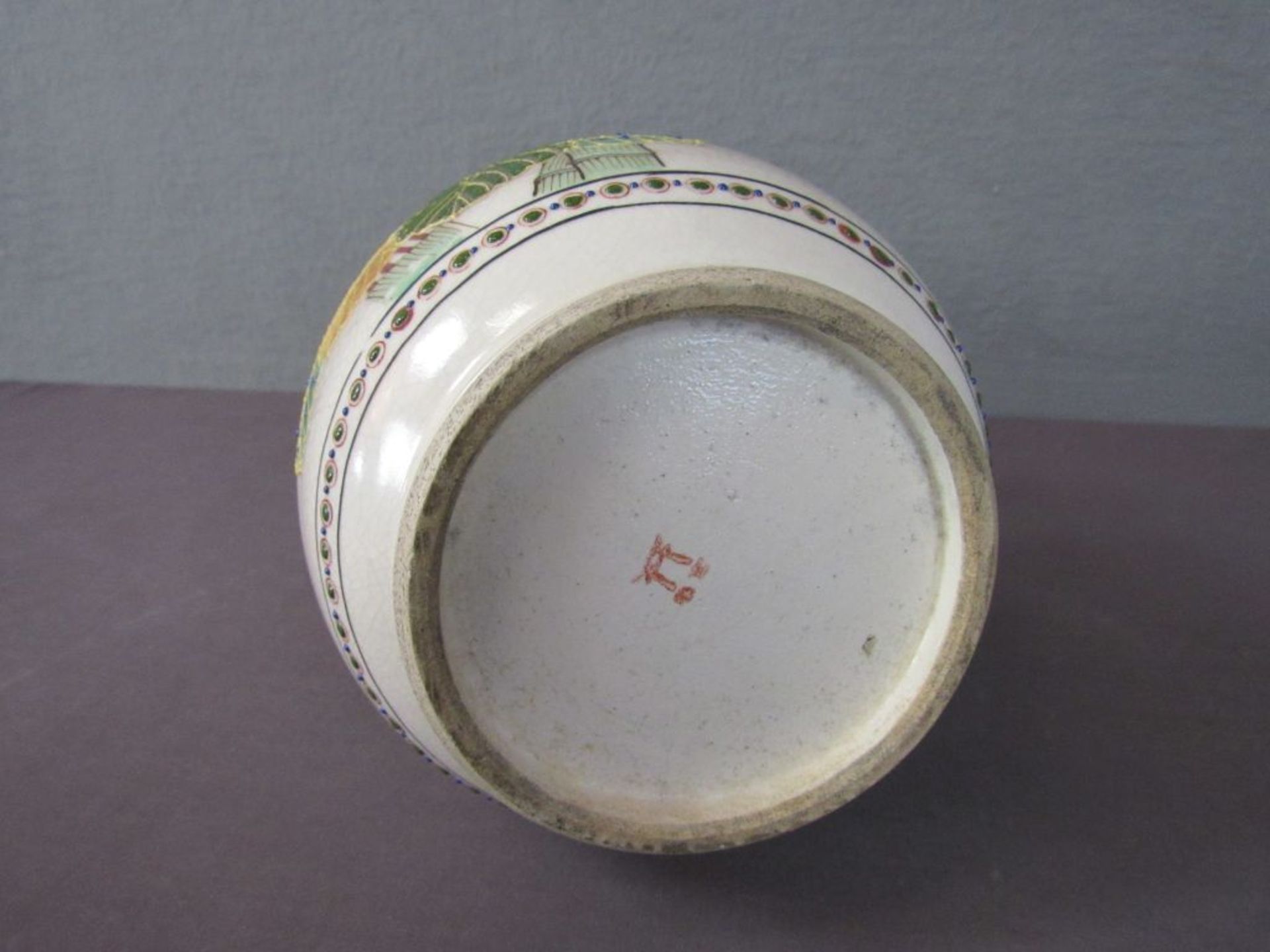 Antike Henkelvase asiatisch lasierte - Image 6 of 6