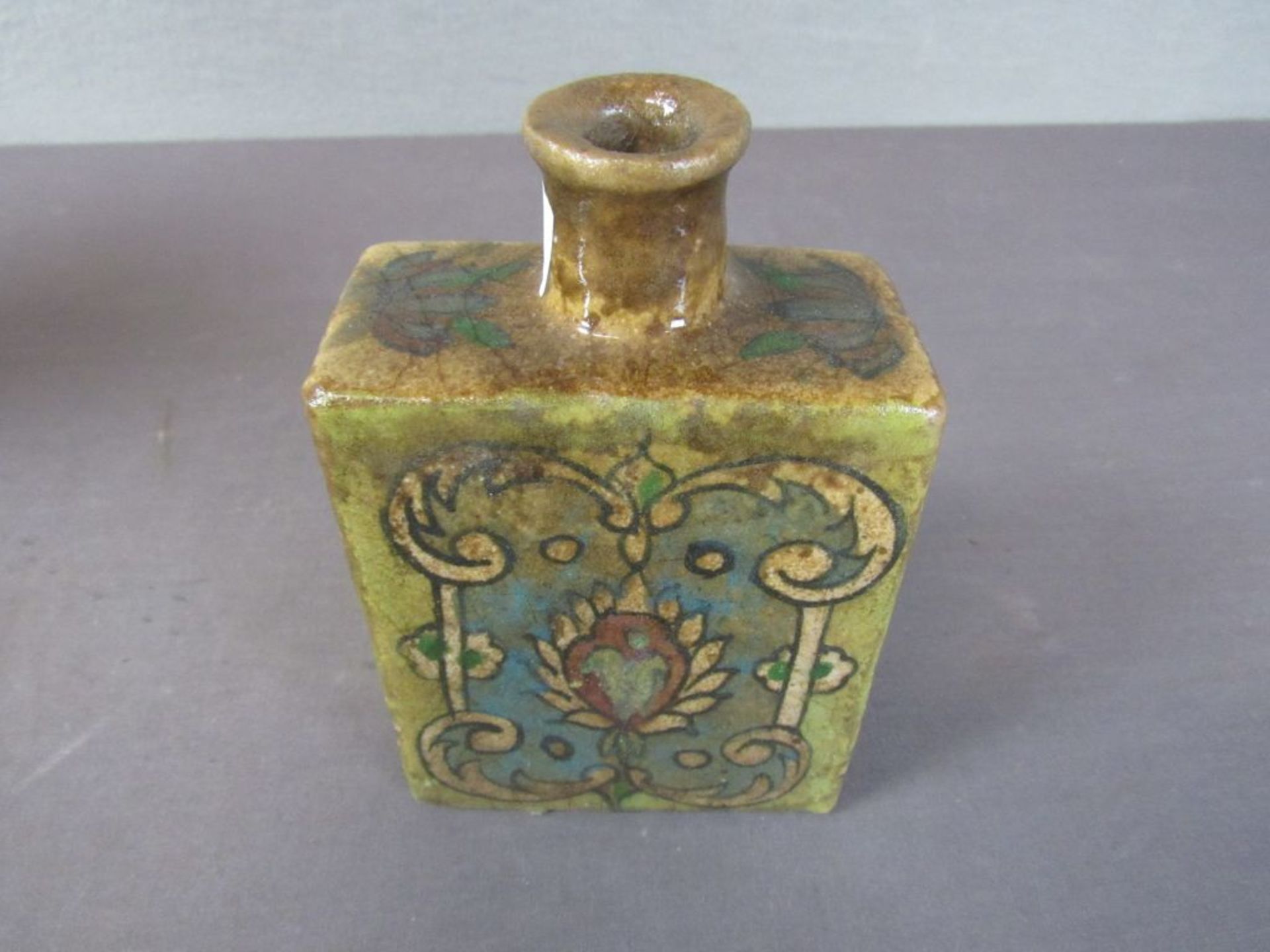 Antike persische Flaschenvase Fayence - Image 3 of 4