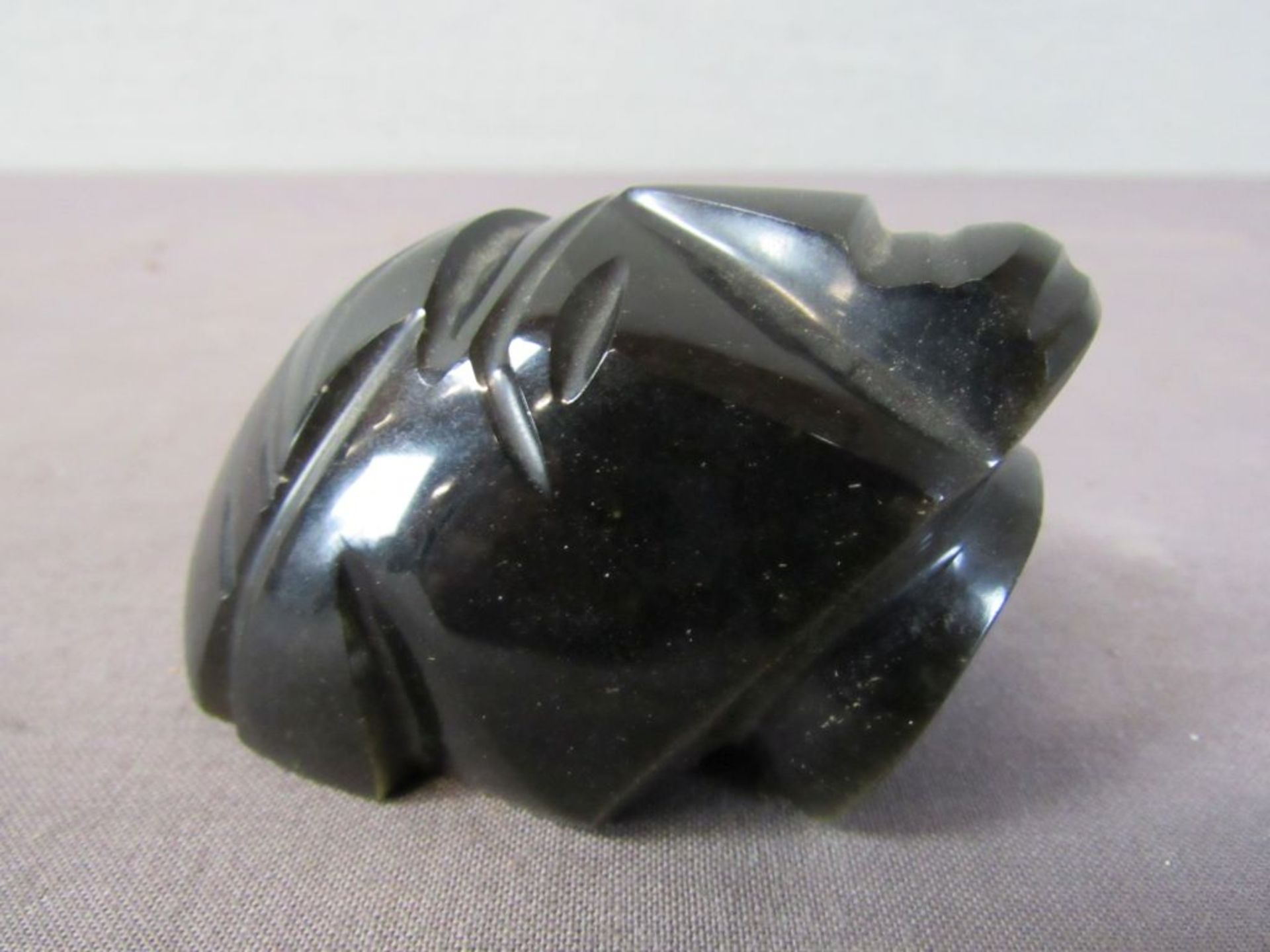 Steinkopf Obsidian Südamerika - Bild 2 aus 4
