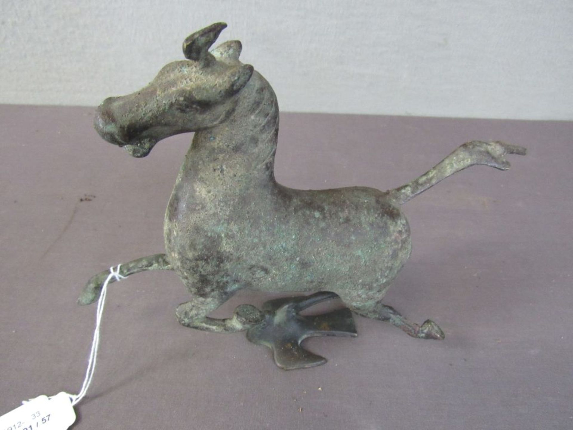 Pferdeskulptur wohl Bronze China - Bild 2 aus 5