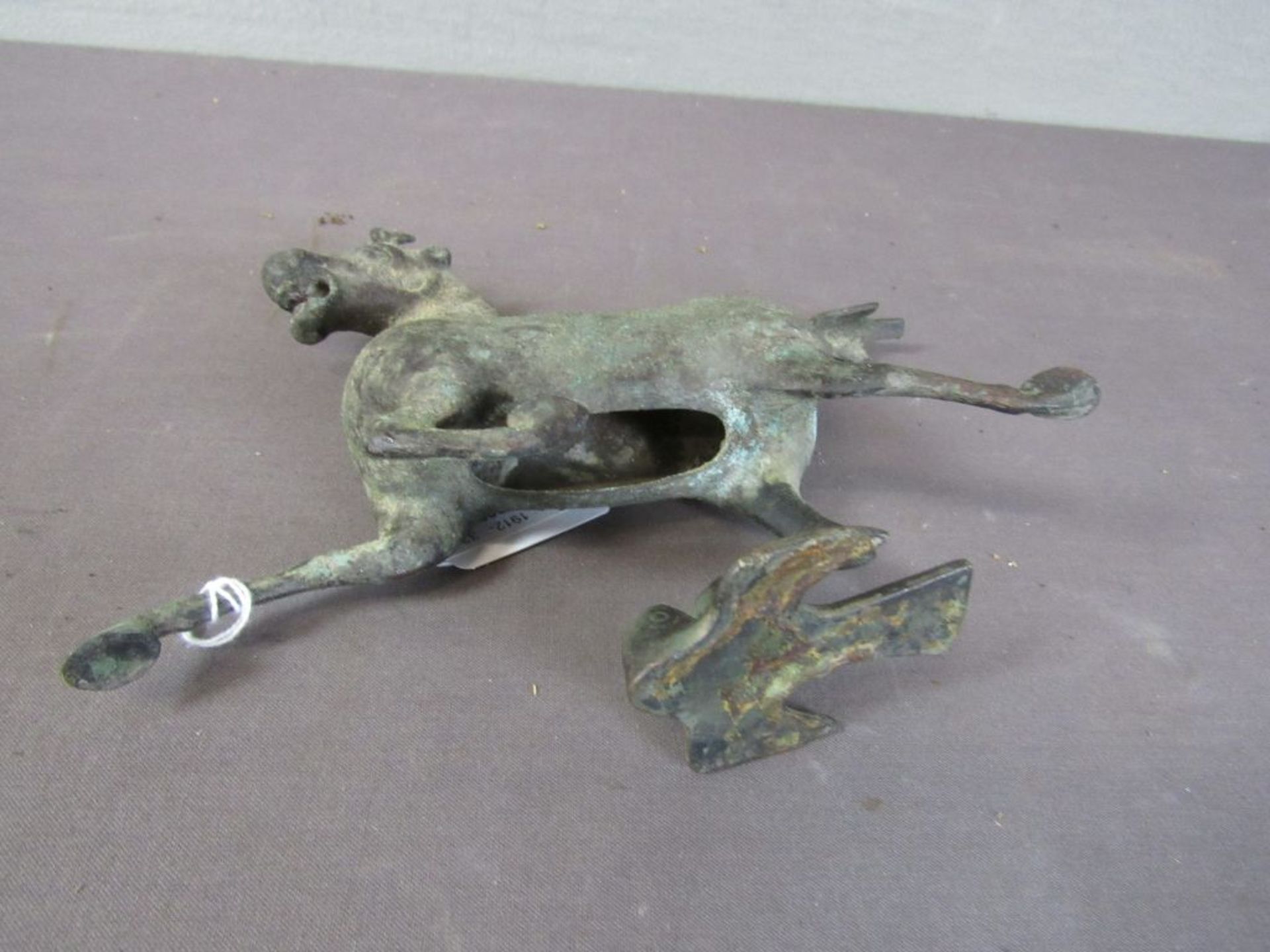 Pferdeskulptur wohl Bronze China - Bild 5 aus 5