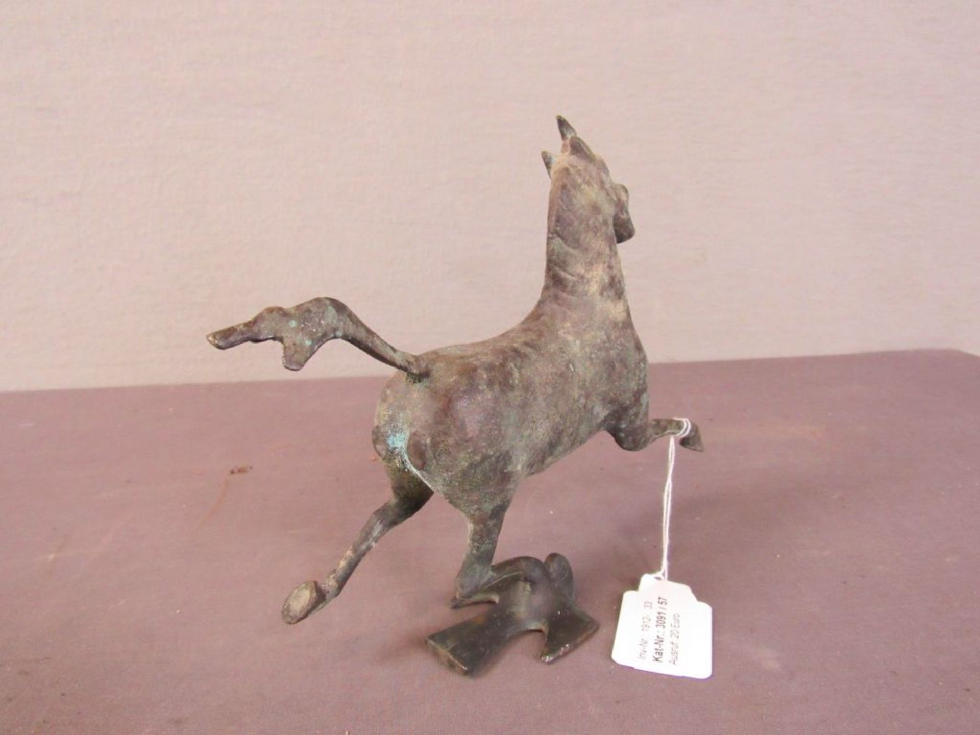 Pferdeskulptur wohl Bronze China - Bild 4 aus 5