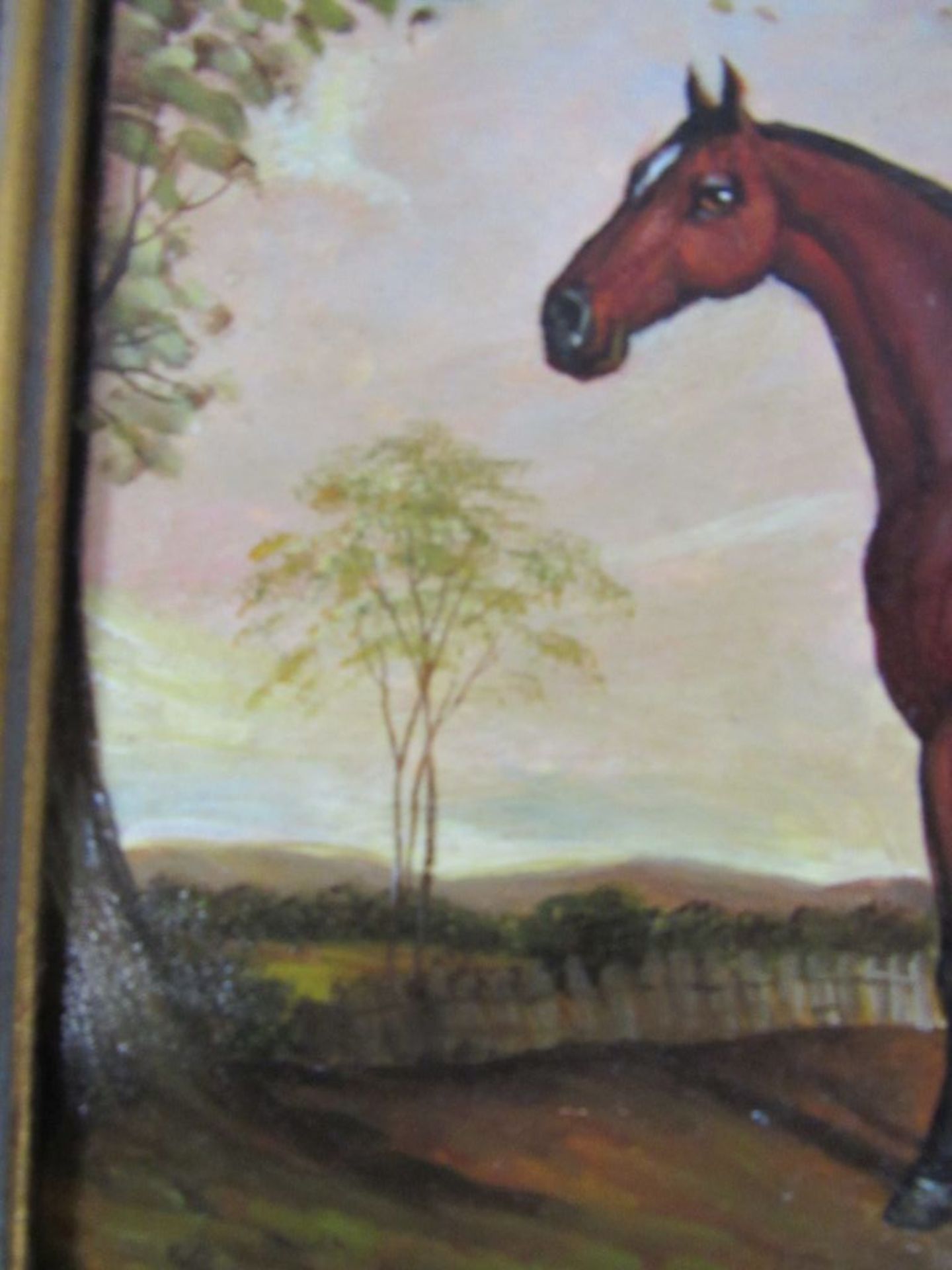 Gemälde Pferd Öl auf Pappe - Bild 4 aus 8