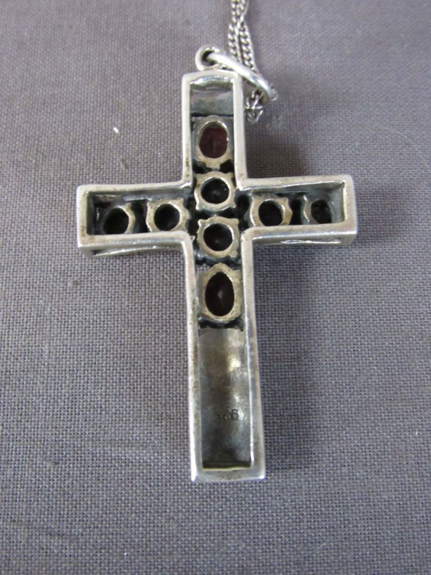 Großes Silbernes Kreuz an Kette mit - Bild 7 aus 11