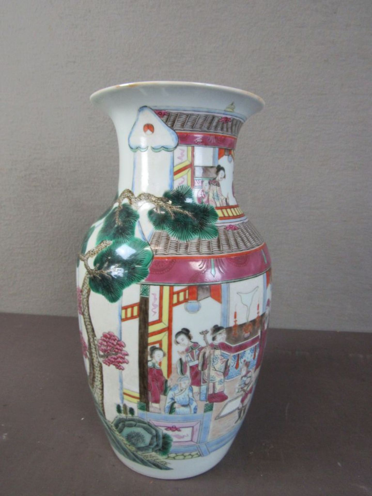 Antike große chinesische Vase mit - Bild 5 aus 5